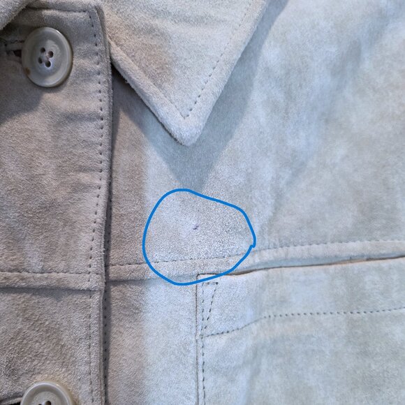 Eddie Bauer Light Tan Suede Button Up Barn Jacket Size M - Picture 6 of 9